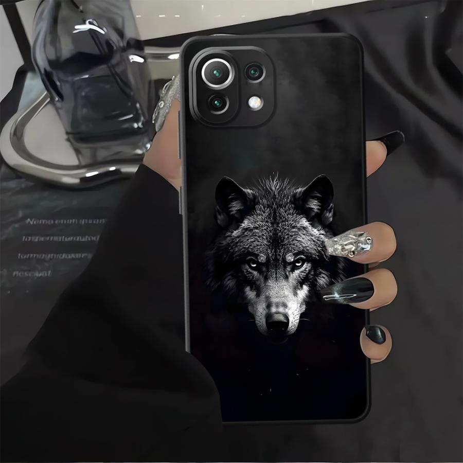 Case for Xiaomi Mi 12X 11T 12T Pro 10T 11 13 Lite 14 12 Funda Phone Cover Cool Cartoon Wolf