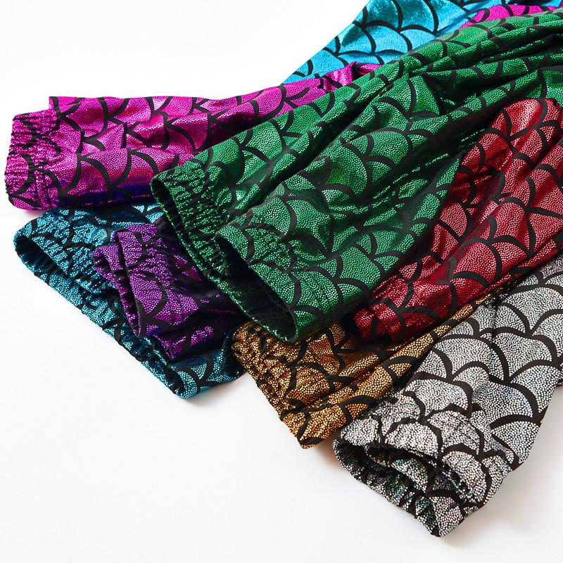 Unisex Fish Scale Leggings: Stylish Slim Fit with Punk Sequins for Men, Women & Kids