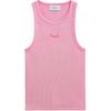 SS24 Letter Print Round Neck Pullover Straight Tube Vest Women Tops Pink CS609-PIN