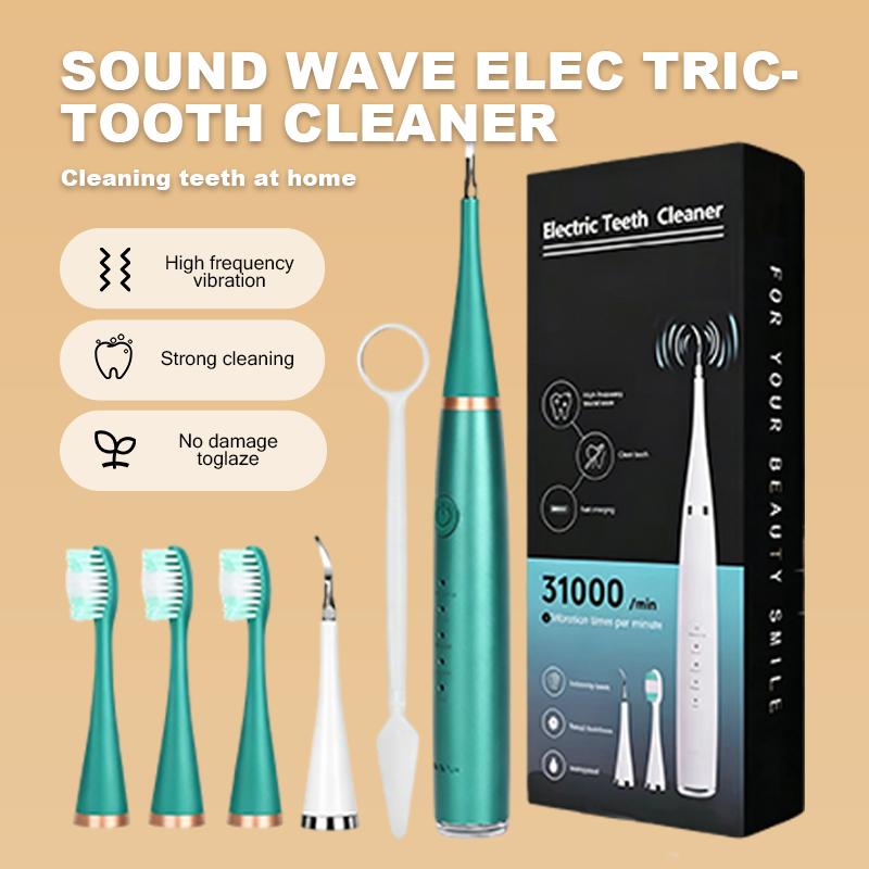 Professional Dental Cleaning Kit Ultrasonic Scaler Electric Toothbrush USB Rechargeable Calculus Remover Replacement