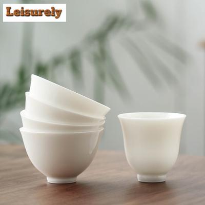 2-teiliges Set Dehua Teetasse aus weißem Porzellan, handgefertigt, dünner Körper, Meistertasse, kleine, riechende Dufttasse, Meditationstasse, Kung-Fu-Teeservice