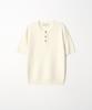 EZIO Textured Linen Henley Knit_Ivory