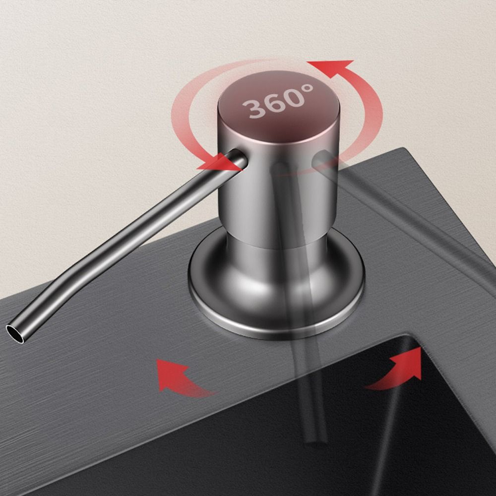 304 Edelstahl Spülbecken Seifenspender Gebürstetes Nickel Selbstansaugend Eingebaute Seifenspender Rostbeständig Arbeitsplatten Seifenpumpe