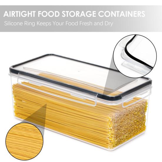 Containers Lid BPA Secure Seal Locking Food Storage Free Transparent Air Tight House Kitchen