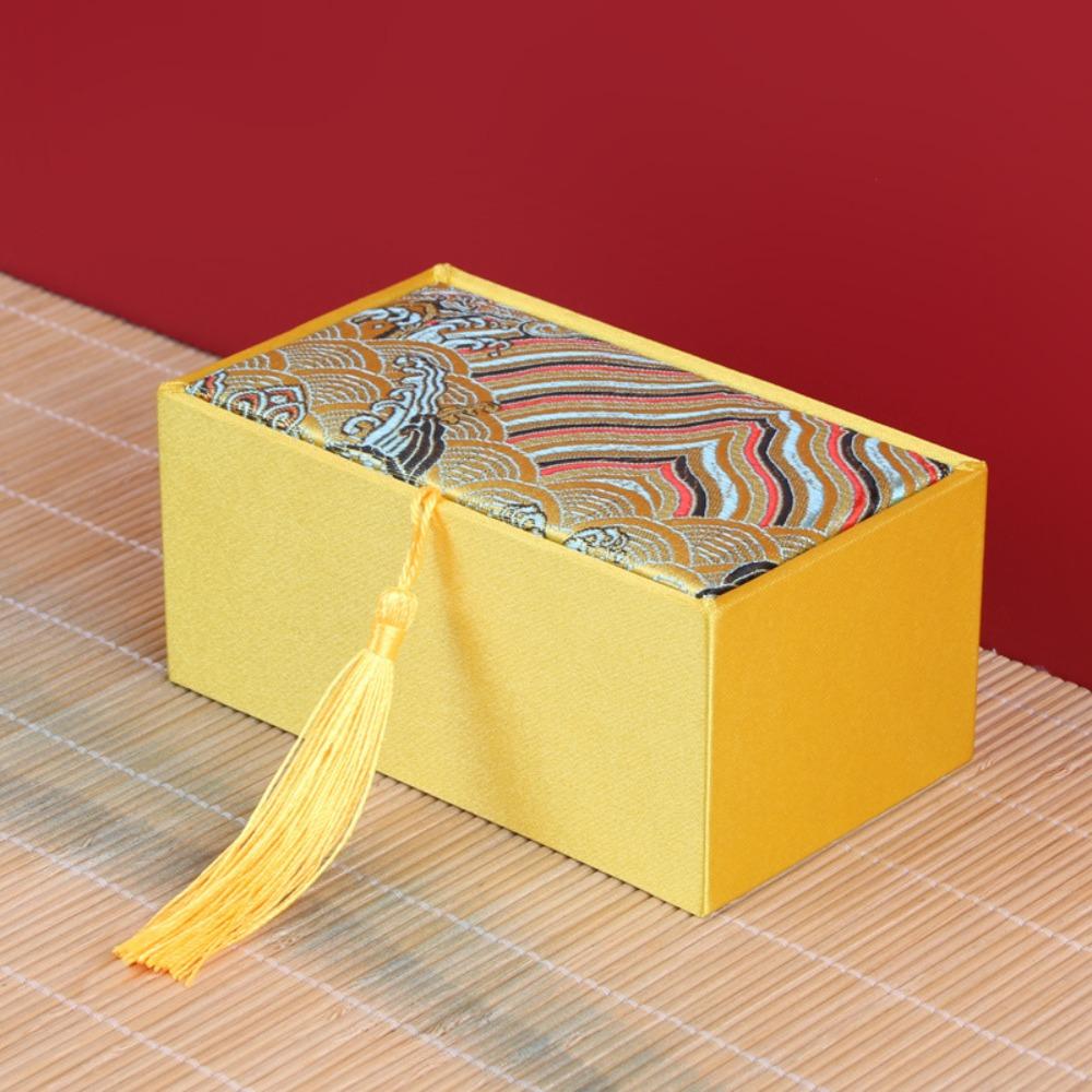 High-End Silk Jewelry Box with Tassels Bracelet Box  For Wedding Travel Souvenir Gifts