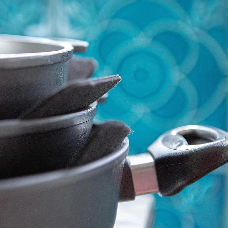 Pot Pan Protectors Divider Pads Non-Stick Anti-Scratch Separator Pads for Cookware Protection & Surface Guard