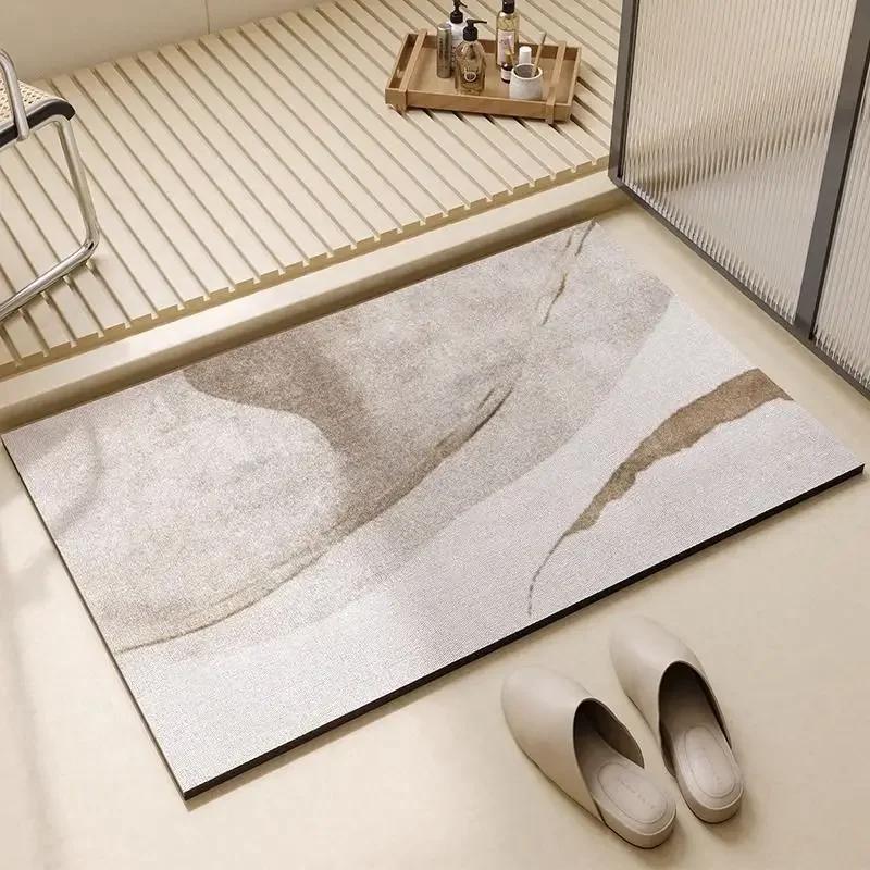 

Bathroom Carpet,Absorbent Diatom Mud Floor Mat, Non-Slip Bath Rug, Toilet Doormat, Quick Drying Area Rugs 1pc 50x80cm