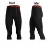 Men's Summer Tight Fitness Running and Swimming Capri Trunks