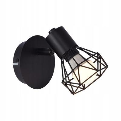 NETTLIFE Ceiling Light - Diamond Black Iron Grille, 1 Lamp, 350° Adjustable