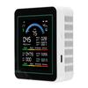 Medidor de Qualidade do Ar Suporte para Tuya WiFi 10 em 1 CO2 CO TVOC HCHO PM2.5 PM10 PM0.3 Índice de Qualidade do Ar Temp Umididade Detector Testador Portátil Indoor Branco