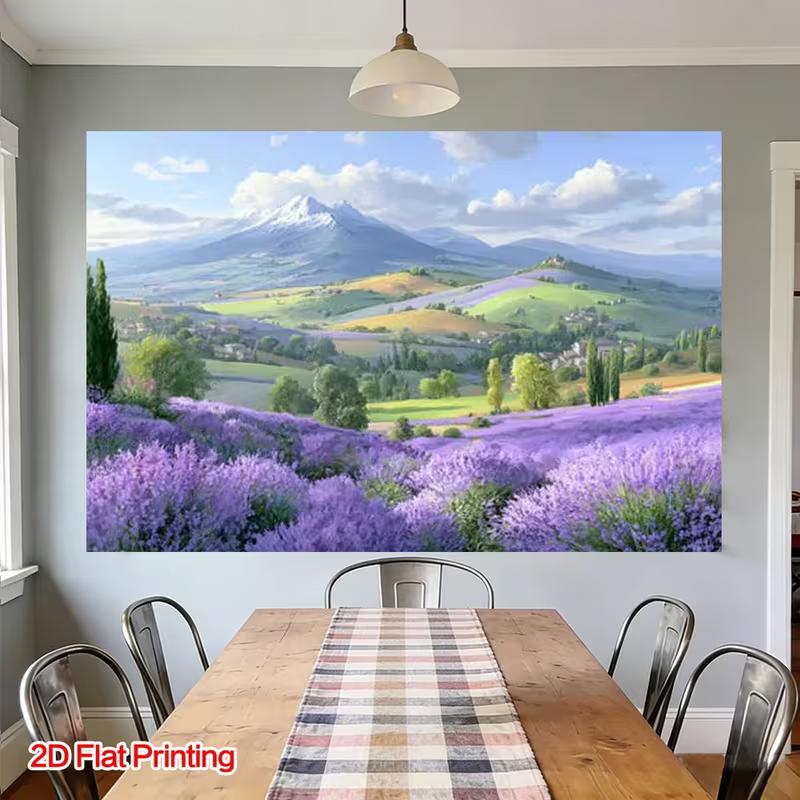 2D Provence Lavender Photography Backdrop Mountain Landscape Background