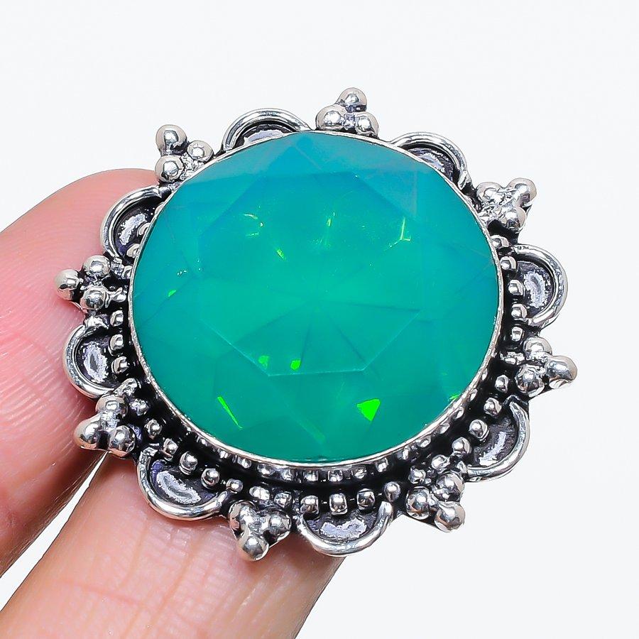 

Натуральный Огненный Опал Драгоценный Камень 925 Стерлинговое Серебро Ювелирное Кольцо Размер 6.5 H8b53