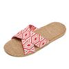 Home Indoor Cotton Linen Antiskid Slippers Men and Women Thick Bottom Summer Sandals