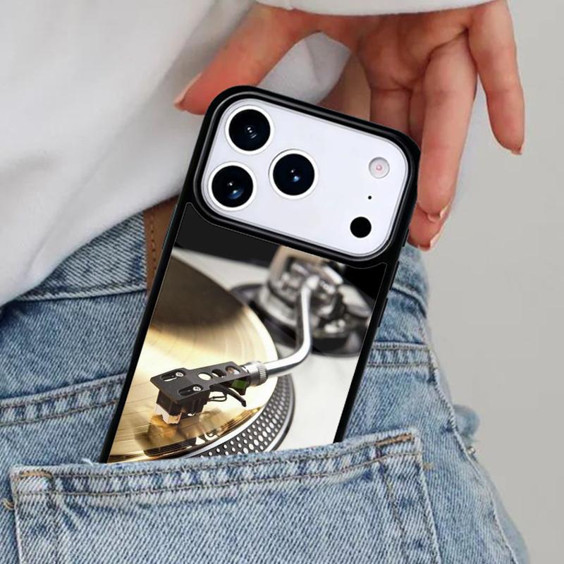 Vinyl DJ Record Art Phone Case for iPhone 17ProMax 12 13 14 15 16e 17 Pro Max Plus Air Cover