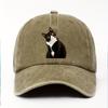 An Interesting Catprint Baseball Cap with an Adjustable brimAppropriate for Any Season