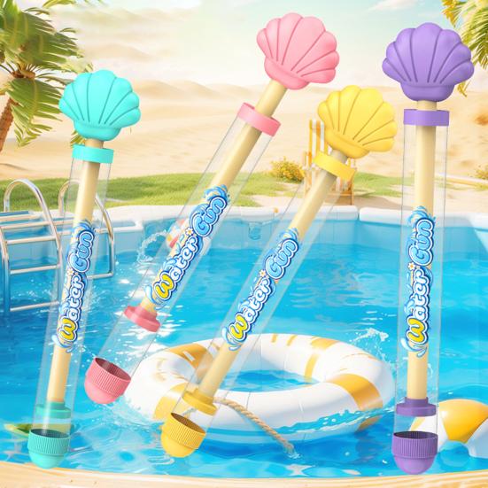 

Water Shooter High Pressure Water Squirter Sparkler Effect Pulling Tube Design Splash Playtime Toy Summer Fighting Game for Kids Boys Girls синій