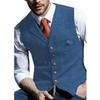 Men's Vests Tweed Suit Business Clothing for Men Striped Waistcoat Punk Vest Groomman Wedding Brown Black Grey Jacket Bleazer