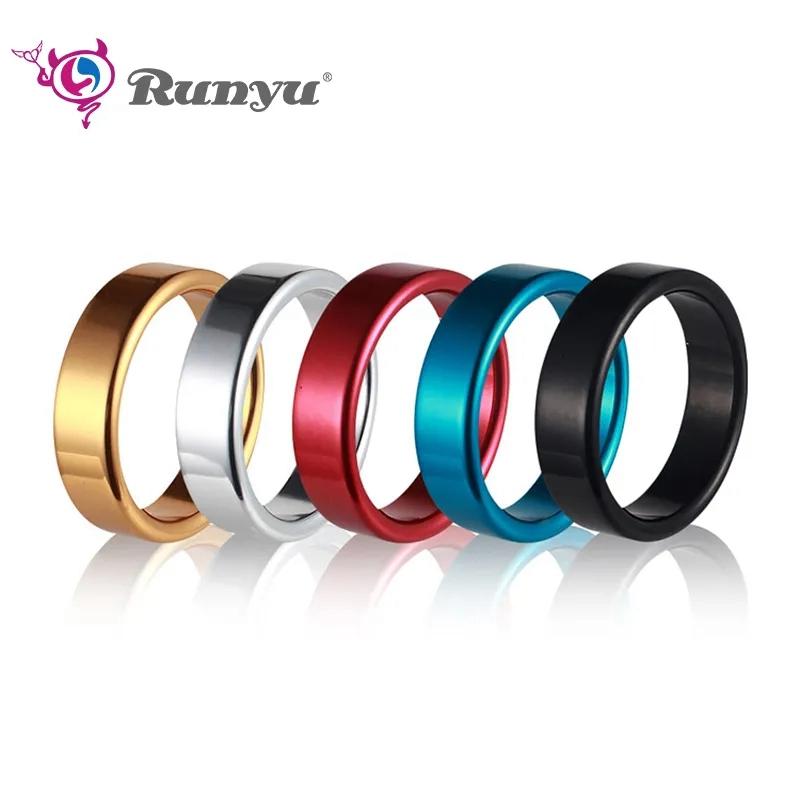 RUNYU Metal Men's Cock Erection Ring Adult Scrotal Ejaculation Delay Restraints Male Penis Headers Sex Toy