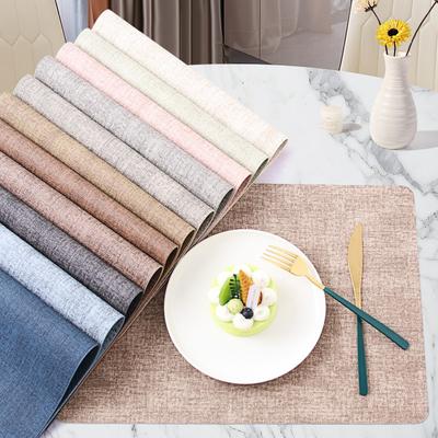Manteles individuales lavables de PVC con aislamiento térmico antideslizantes para mesa de comedor, accesorios de cocina, 6 uds.