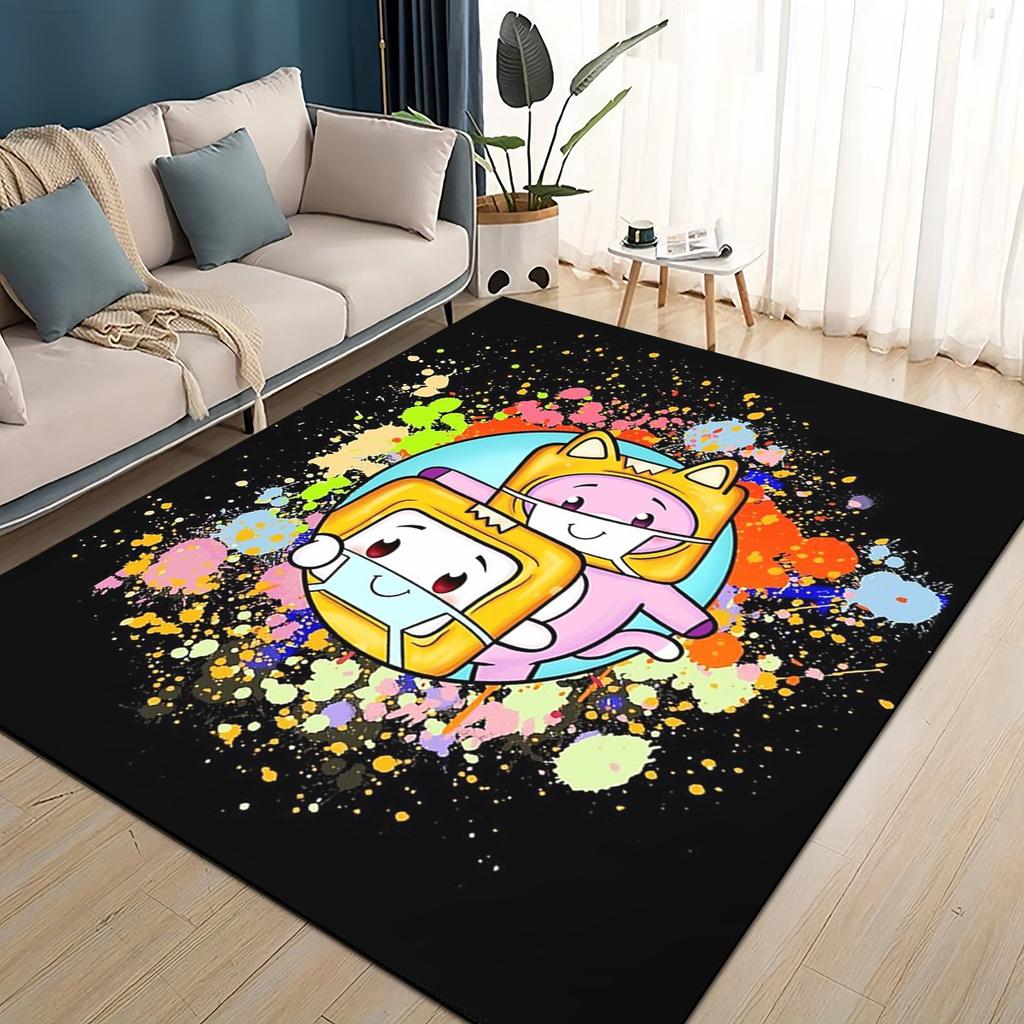 27 Style New Lankybox Boxy Foxy Rocky Cartoon Carpet Rug for Living Room Bedroom Home Sofa Decoration,kids Non-slip Floor Mat
