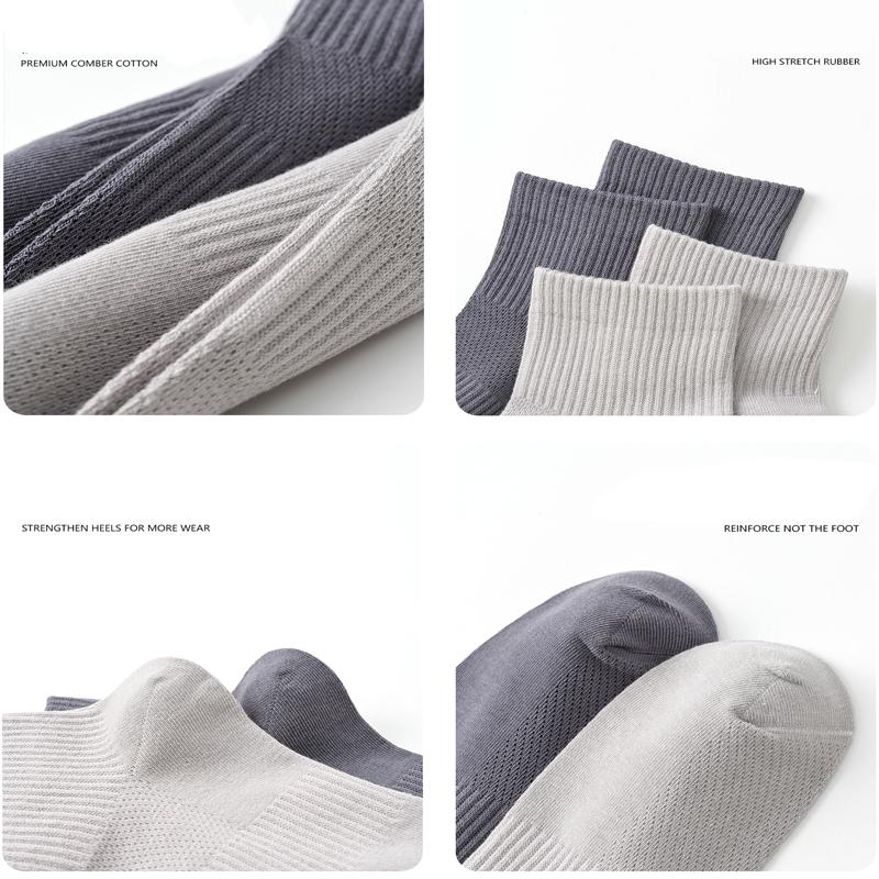 6Pairs High Quality Men's Mesh Socks Combed Cotton95% New Casual Breathable Socks Man Stripe Male Sock EU39-45