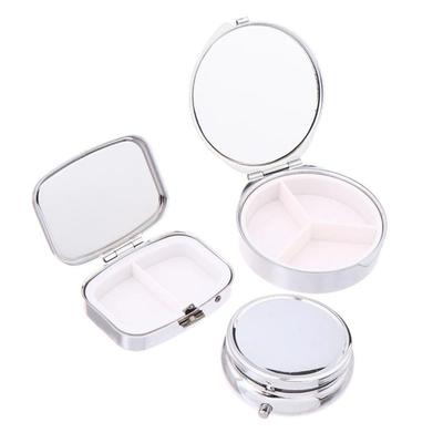 Round Tablet Box Leak-Proof Earrings Case Portable Coins Case  Travel