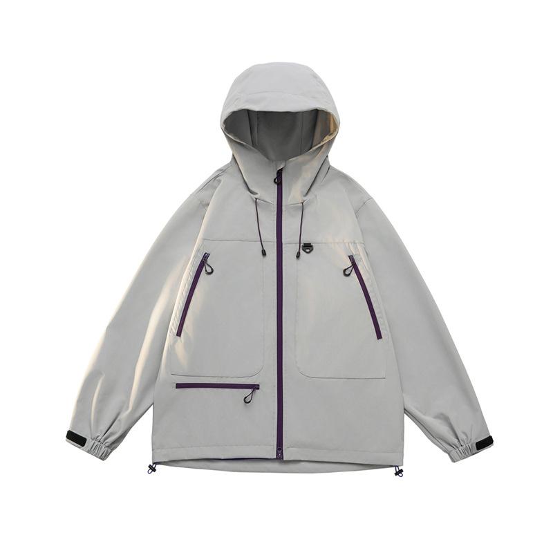 Jackets for Men and Women In Spring and Autumn Versatile Dopamine Couple Solid Color Jacket for Men