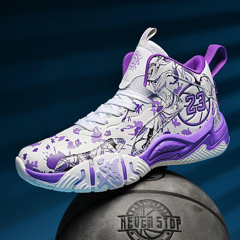 High-top basketball shoes men's autumn new cushioning teen primary and secondary school students combat boots men's sports shoes casual sports shoes