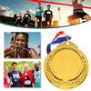 5.2cm Gold/Silver/Bronze Medal Sports Rewards with Neck Ribbon Class Rewards Competition Awards for Competitions Party Race