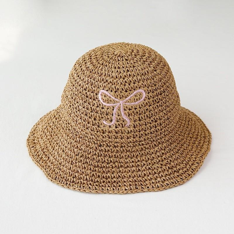 Summer Straw Hat Women's Foldable Versatile Sunscreen Sun Hat Sun Hat Children's Basin Hat Japanese Literary Fisherman