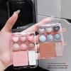 Heart Eyeshadow & Blush Palette: 8-Color Pink, Orange, Peach Earth Tones, All-in-One Student Makeup Kit