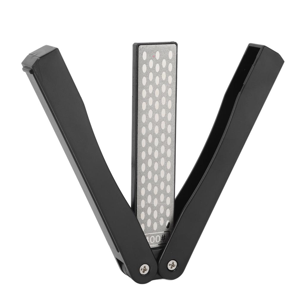 Double Sided Sharpener Portable Emery Fan Shaped Folded   Sharpener for Outdoor Garden