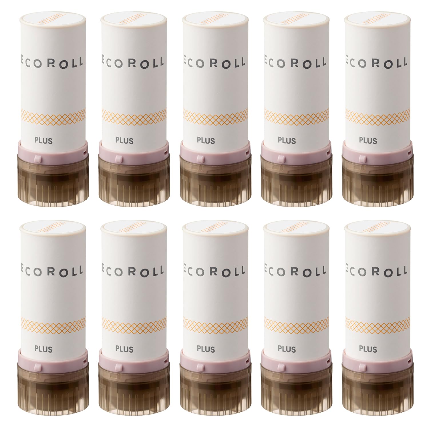 

Plus Roller Stamp Deco 5mm Check Pale Set of Roller, Wide, Pattern, Orange, 10, IS-605DR, 40-192x10