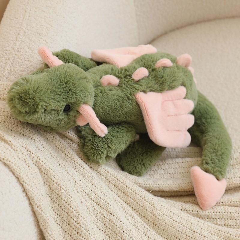 Plush Matcha Dragon Toy With Soft Pp Cotton Filling For Kids And Adults