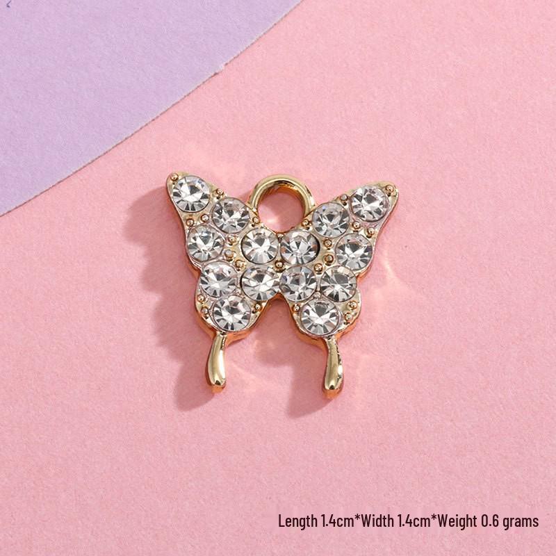 

Красочная подвеска-шарм в виде бабочки со стразами для самостоятельного изготовления браслетов, ножных браслетов и ожерелий