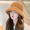 Fisherman Hat Women's Autumn Winter Plush Warm Basin Hat Bucket Cap