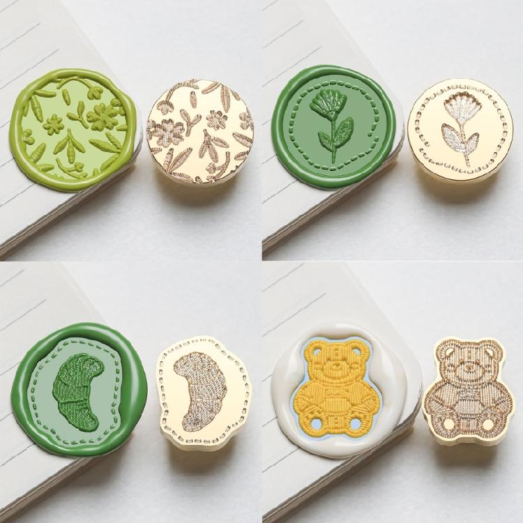 Emboss Wax Seal Stamp Head Removable Sealing Brass Stamp Head for Gift Envelope Invitations Greeting Card Decorations