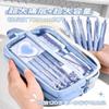 Super Hot Boys and Girls Large Capacity Junior High School Students Primary School Pencils, Stationery Box Transparent Stationery Bag Ins Wind Pencil