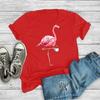 Flamingo Kaffetryck T-shirt Kvinnor Kortärmad O-hals Lös T-shirt Sommar Kvinnor T-shirt Toppar Camisetas Mujer