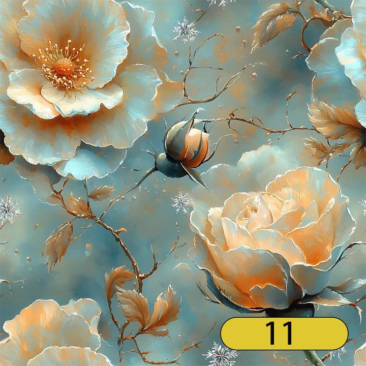 Vintage Blumen selbstklebende Tapete Aluminiumfolien-Rückseite Wasserdicht Abziehbar und Aufklebbar Wandaufkleber für Wohnzimmer Küche Badezimmer Heimdekoration