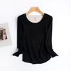 Women's Wool Silk Thermal Seamless Base Layer Top with Velvet Lining