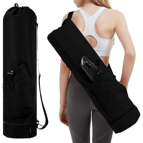 Yoga Mat Bag With Water Bottle Pocket And Bottom Wet Bag Sports Yoga Mat Strap Multifunction Storage Bag