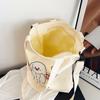 Canvas bag shoulder bag college student class bag large capacity cartoon print canvas bag messenger bag