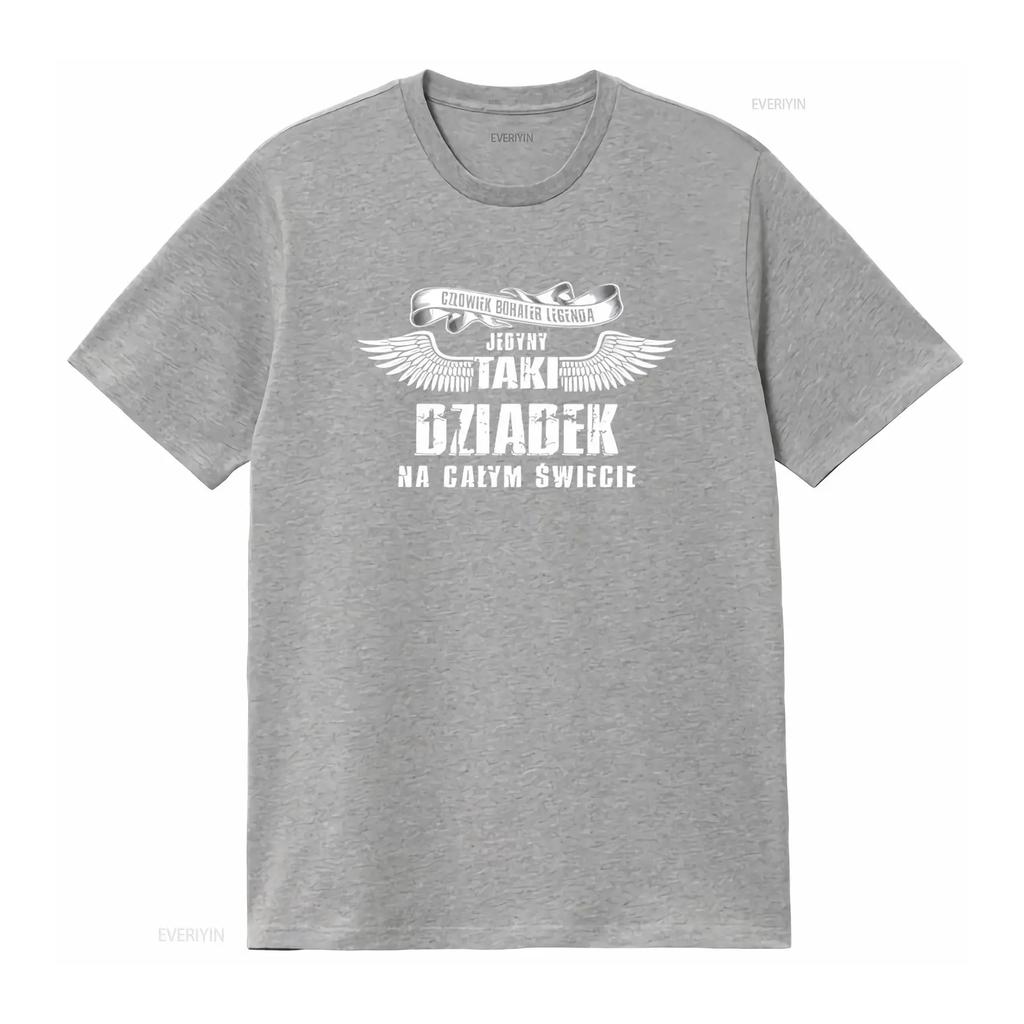 The One and Only Grandpa Polish Wings T Shirt T-shirt Grandfather's Day Gift Poland PL Vintage Washed Breathable Unisex