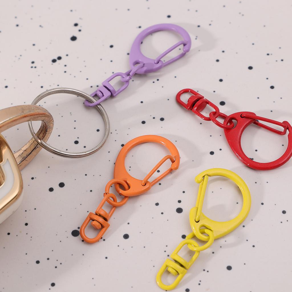 10/50pcs Colorful 20mm Keyring Lobster Clasp Hook Connectors for DIY Keychain Connector Key Ring Jewelry Making Accessories