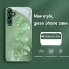 Goldene Ginkgo-Blätter für Samsung Galaxy A01 A02 A03 Core A04 A14 4G A13 54 34 31 20 25 23 22 5G S21 Ultra S20 Glas-Handyhülle