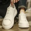 Men's Shoes Autumn 2025 New Versatile High-end Casual Board Shoes Spring and Autumn Leather Thick-soled Business Suit White Shoes