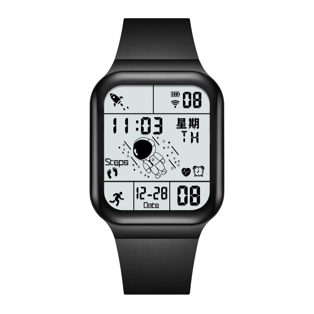 Astronaut Black Technology Electronic Watch Boys And Girls Middle School Students Trend Junior High School Primary School Students Children