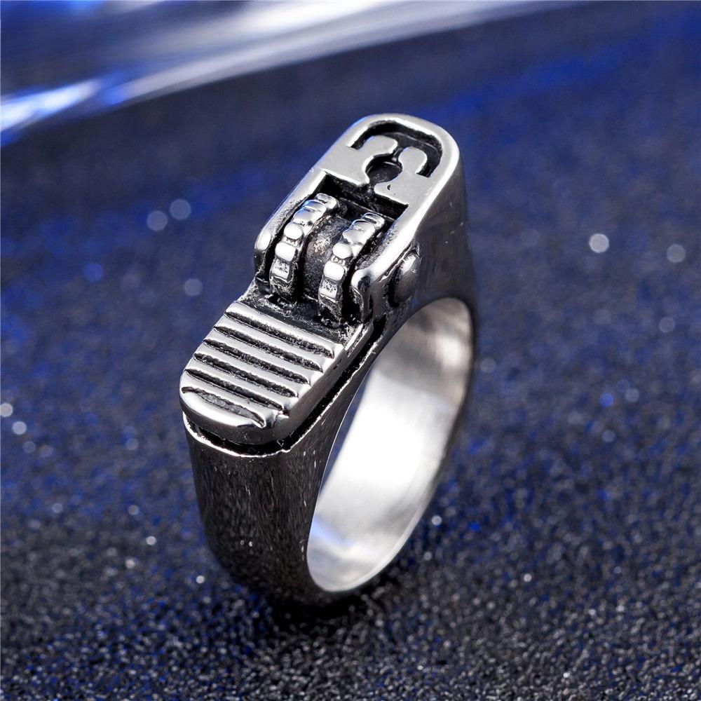 Europäischer und Amerikanischer Personalisierter Kreativer Feuerzeugring, Retro-Ring für Männer