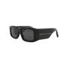 Philipp Plein Square Frame Acetate Sunglasses Black Black Smoke
